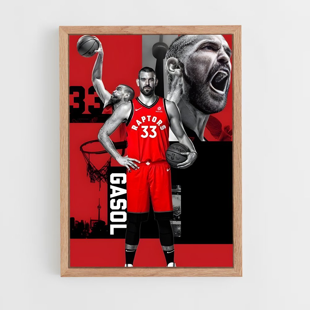 Poster Game Time avec Marc Gasol – affiche Basketball (vue 4)